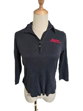 Harley-Davidson Black Polo with Red Embroidered Logo